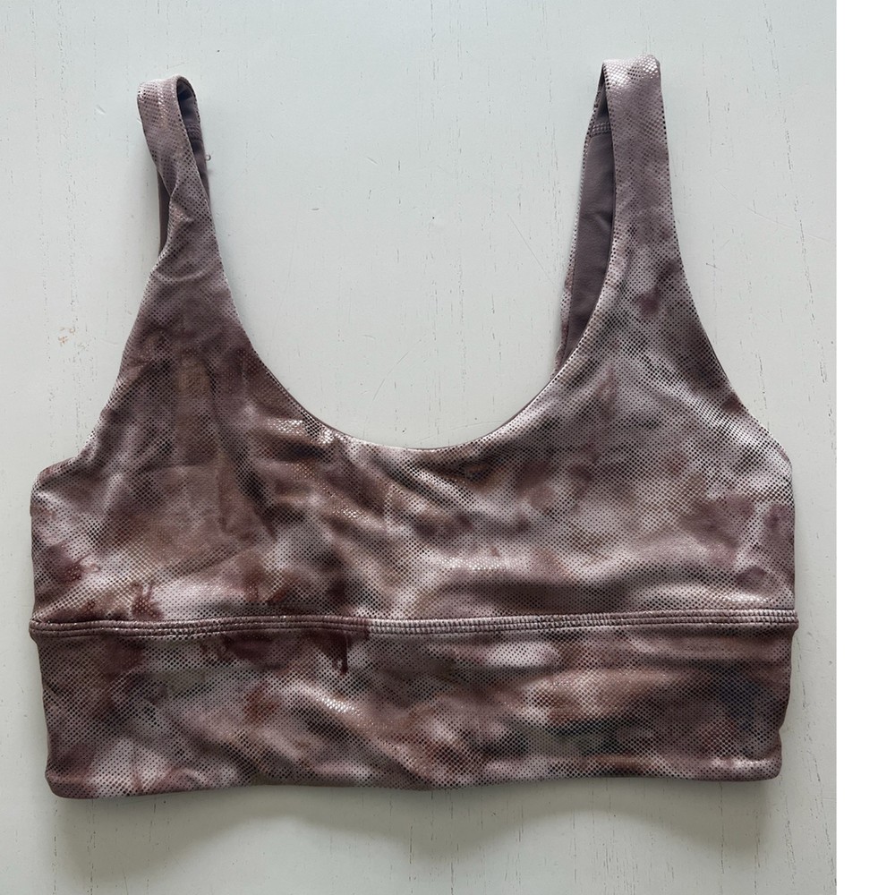 Lululemon Women's Align Shine Bra Diamond Dye Mink Berry Cacao Size 6